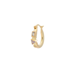 Anna + Nina Single Gala Ring Earring Gold Plated Anna + Nina Single Gala Ring Earring Gold Plated