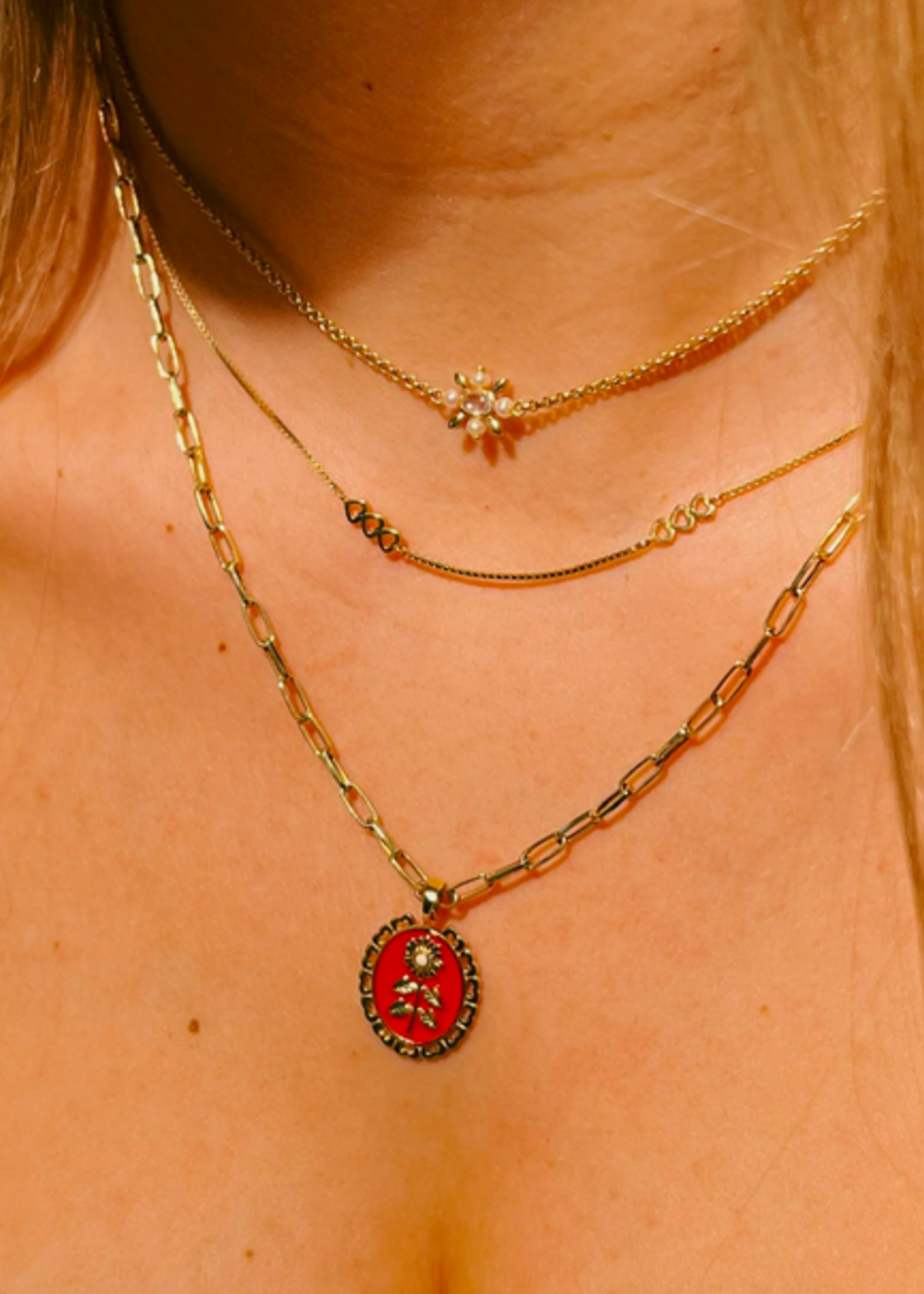 Anna + Nina Antique Soul Necklace Gold Plated