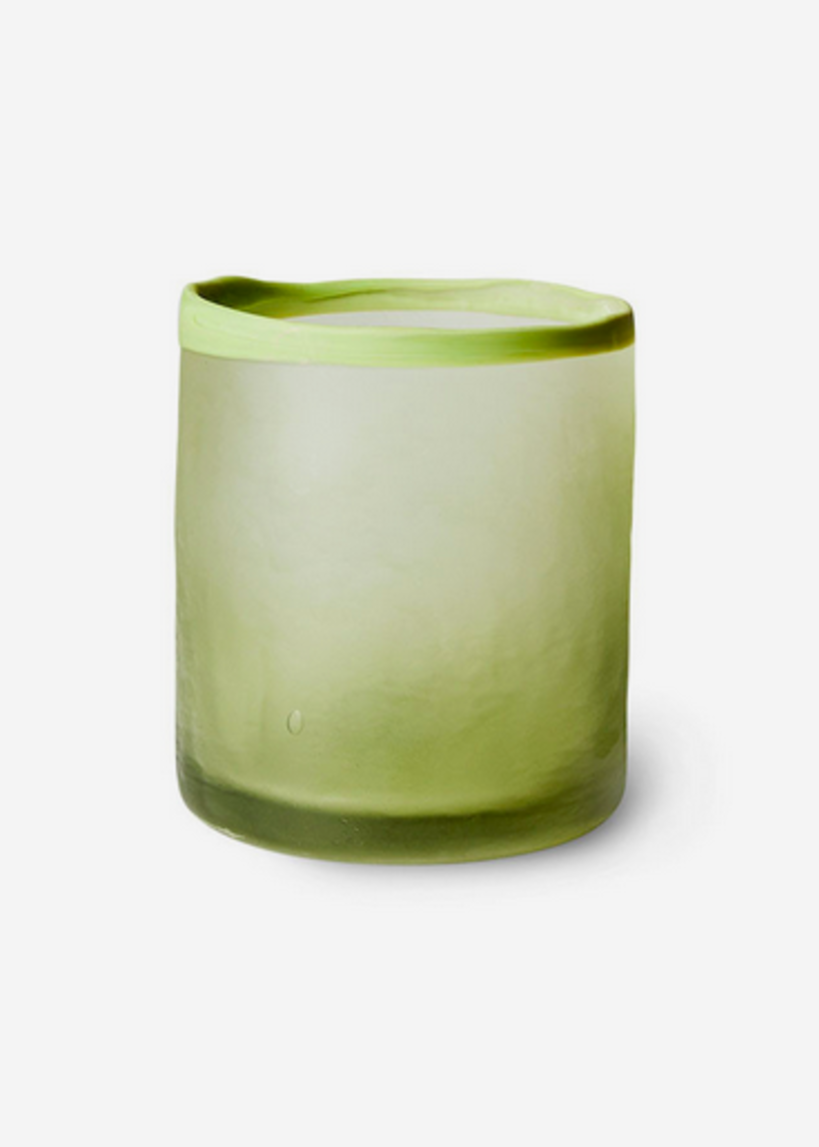 HK Living Glass tea light holder olive