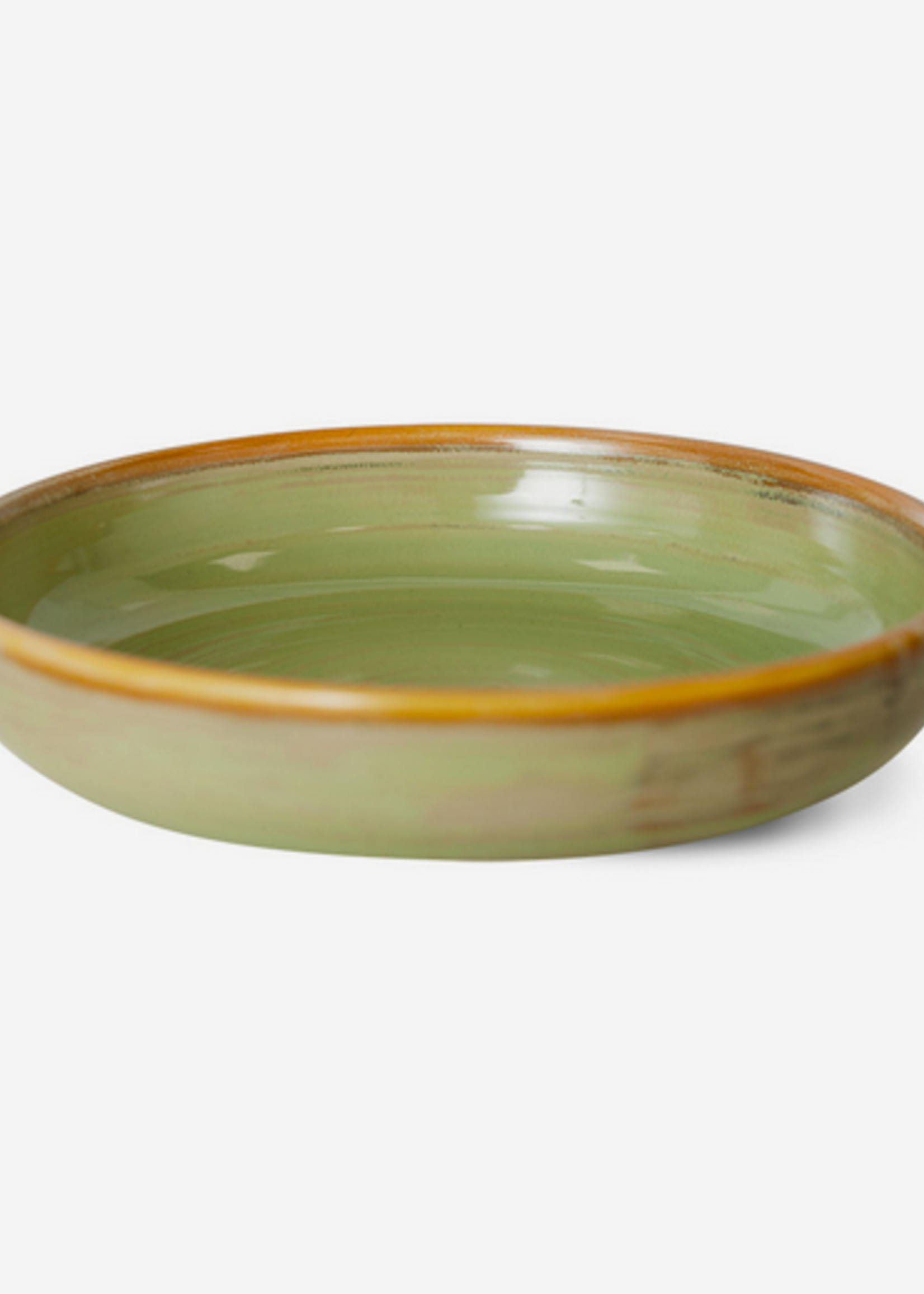 HK Living Chef ceramics: deep plate M, moss green