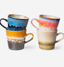 HK Living 70s ceramics: americano mugs, pegasus (set of 4)