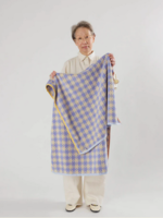 Baggu Bath Towel - Blue Pixel Gingham