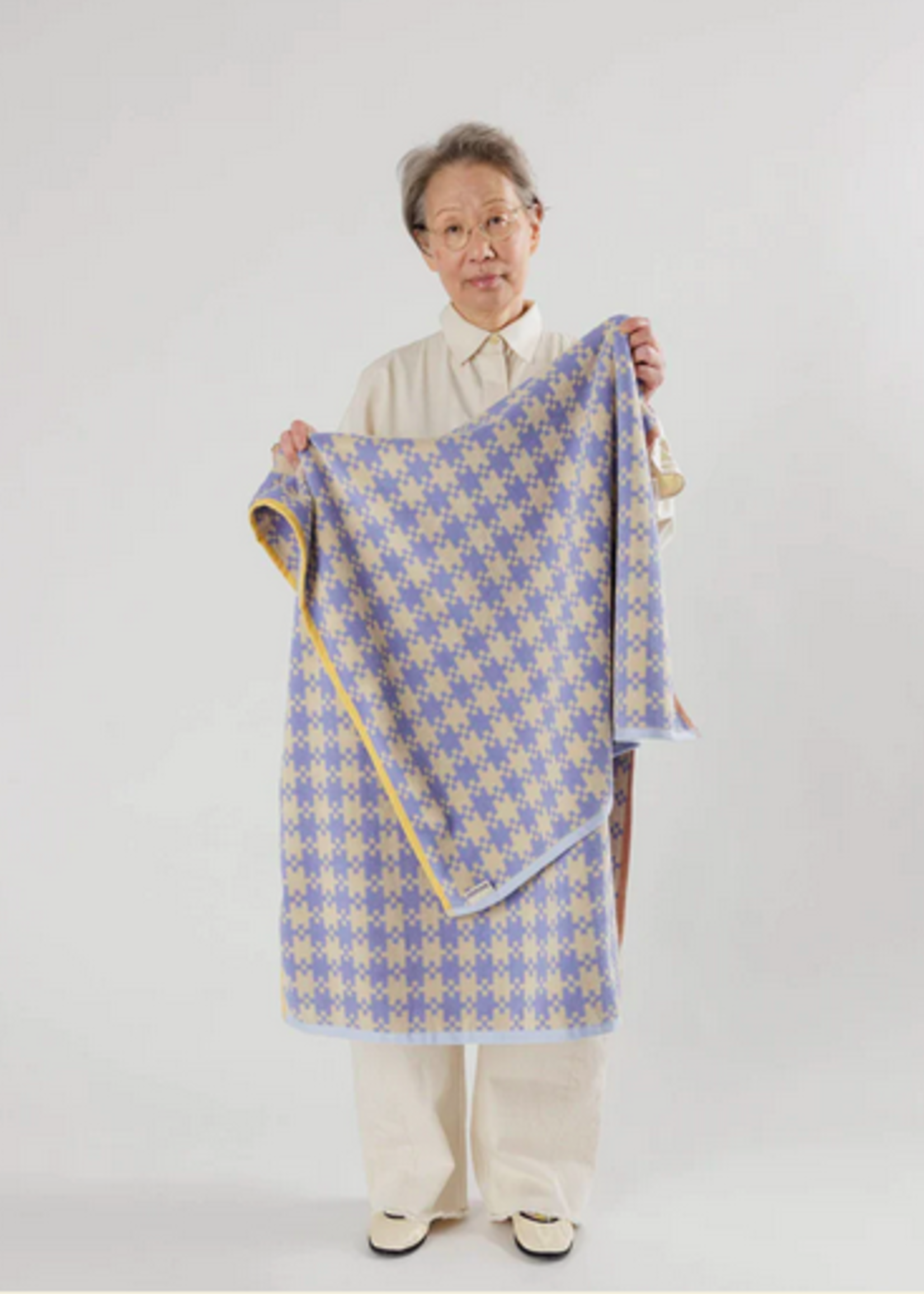 Baggu Bath Towel - Blue Pixel Gingham