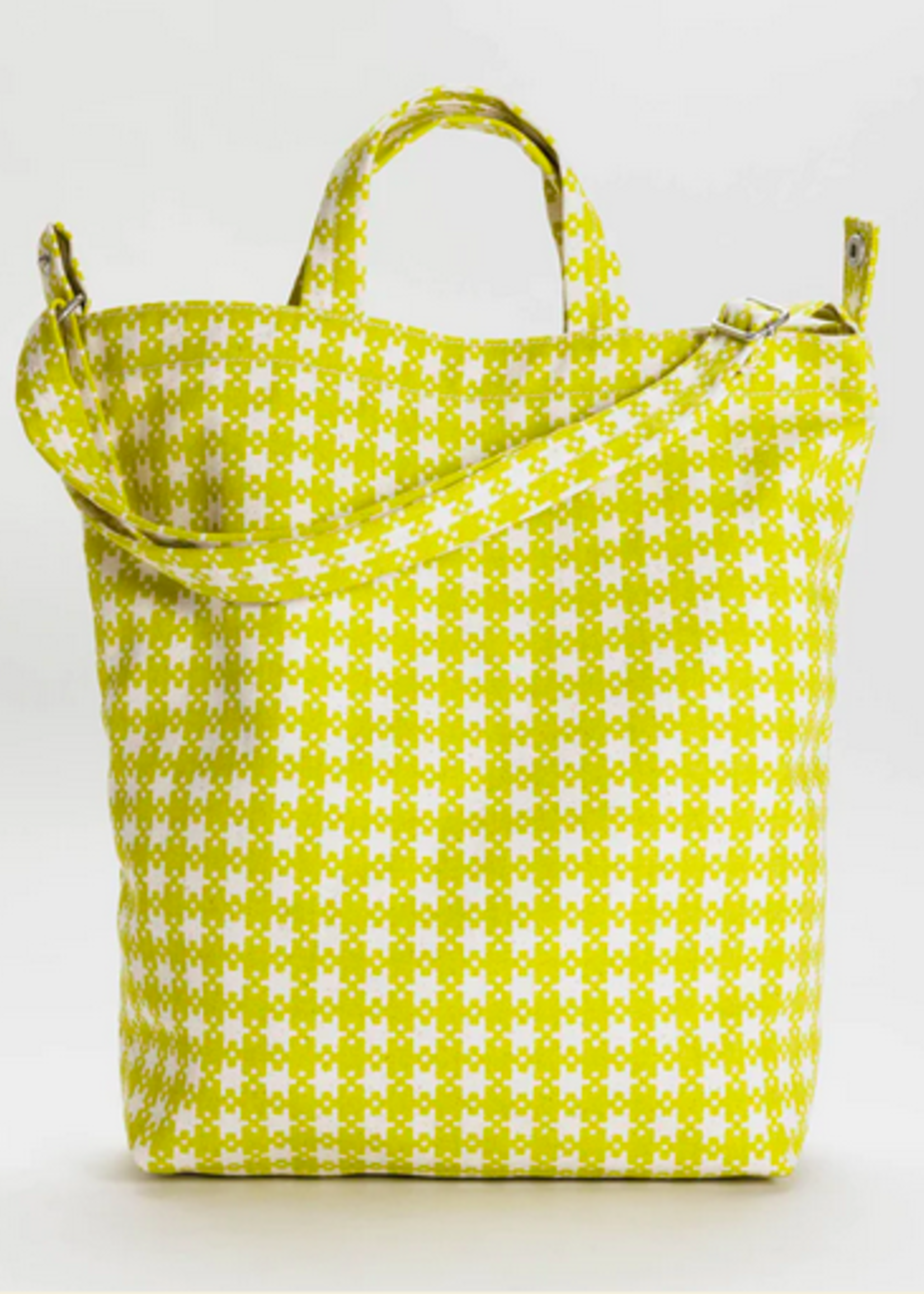 Baggu Duck Bag - Chartreuse Pixel Gingham