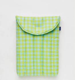 Baggu Puffy Laptop Sleeve 13"/14" - Mint Pixel Gingham Baggu Puffy Laptop Sleeve 13"/14" - Mint Pixel Gingham