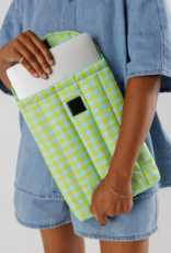 Baggu Puffy Laptop Sleeve 13"/14" - Mint Pixel Gingham Baggu Puffy Laptop Sleeve 13"/14" - Mint Pixel Gingham