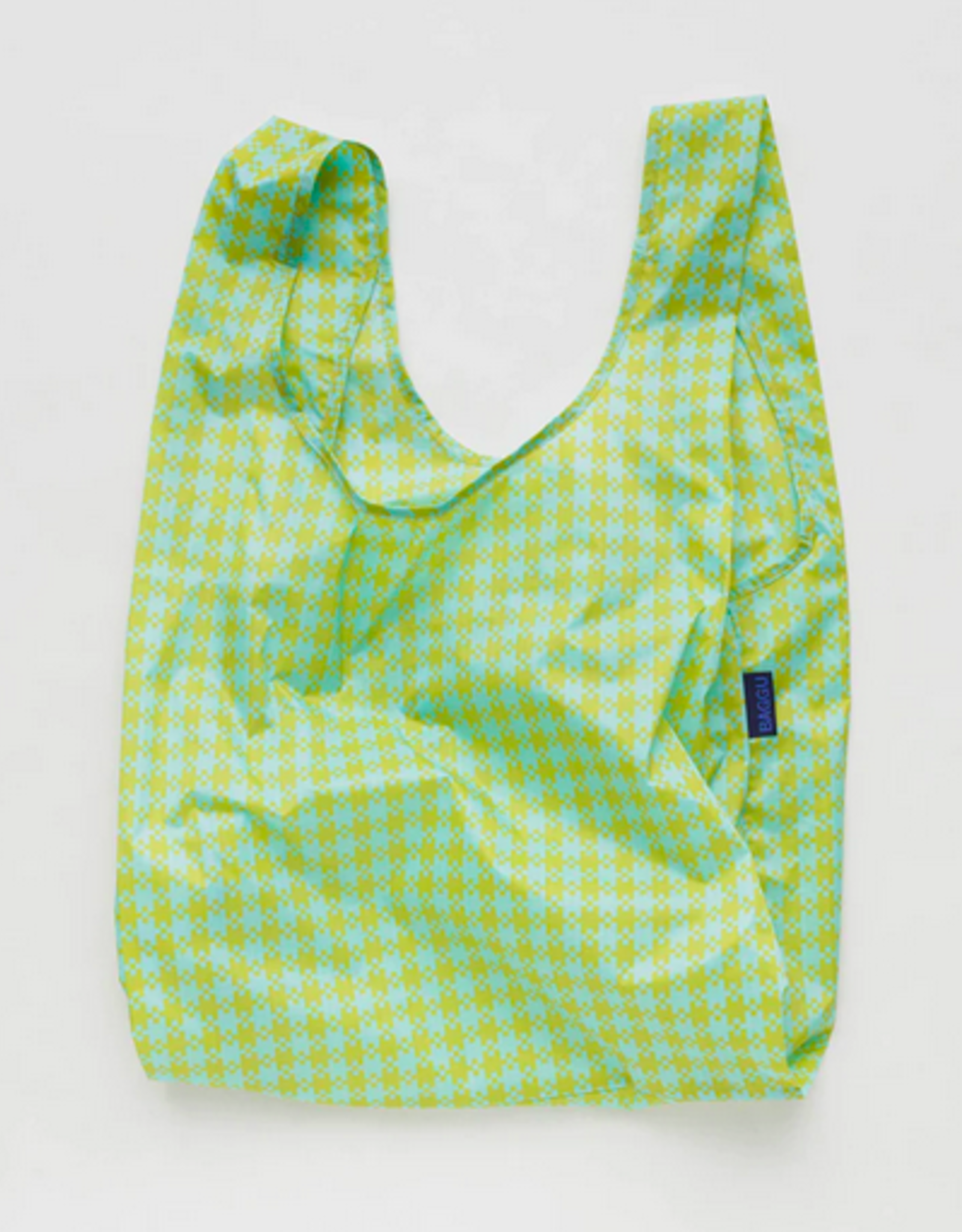 Baggu Standard Reusable bag - Mint Pixel Gingham
