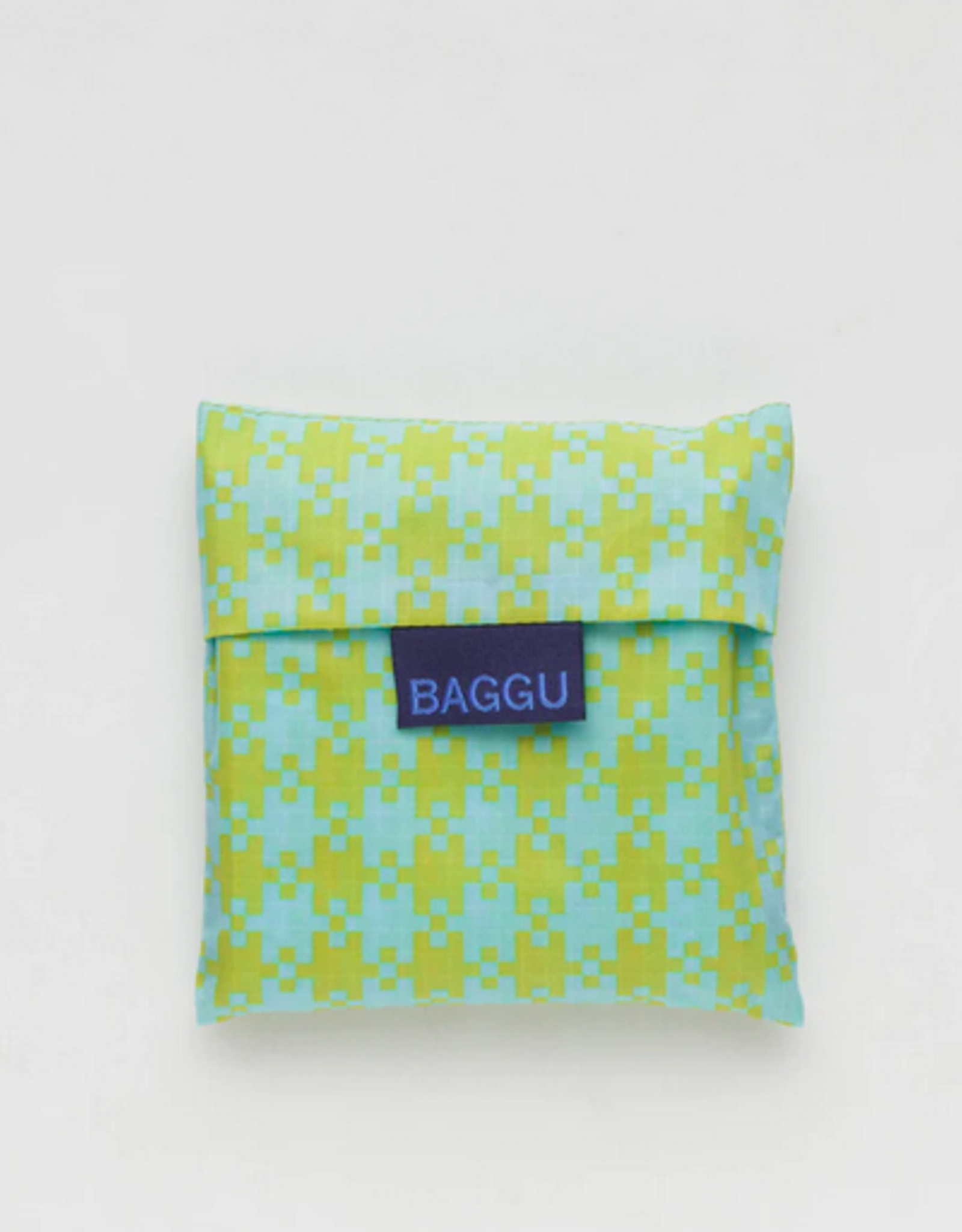 Baggu Standard Reusable bag - Mint Pixel Gingham