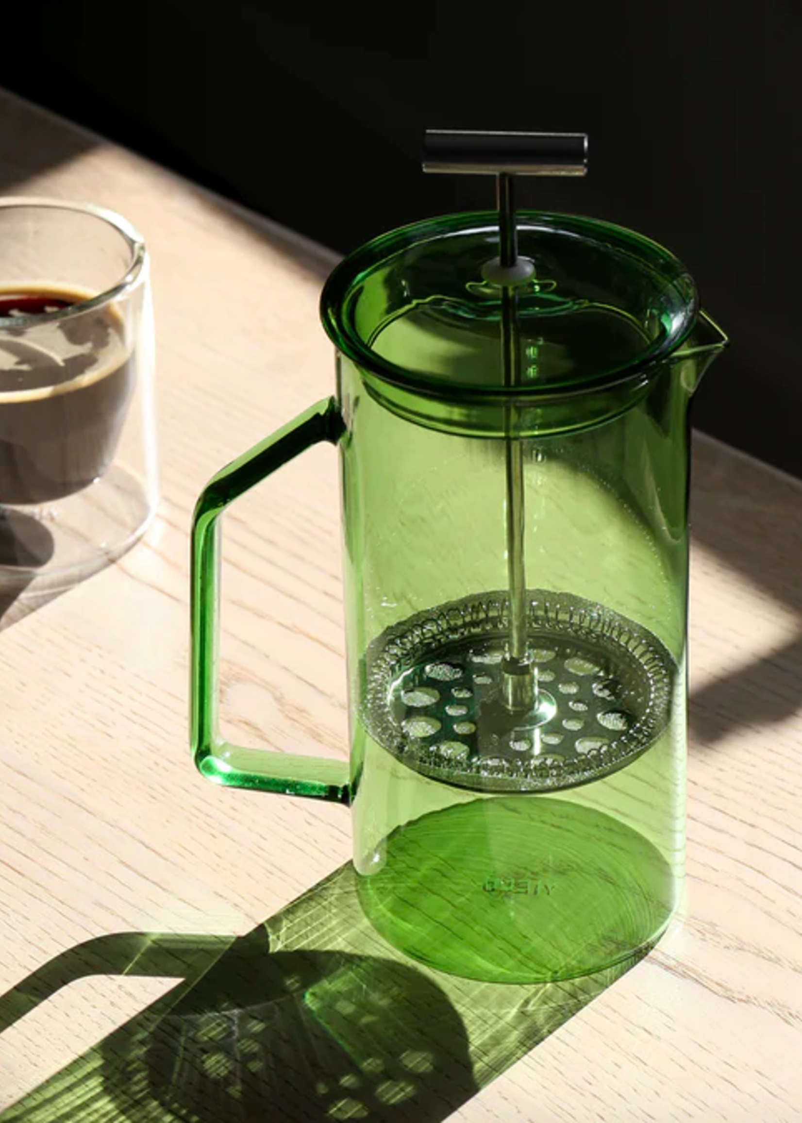 YIELD 850 mL Glass French Press Green