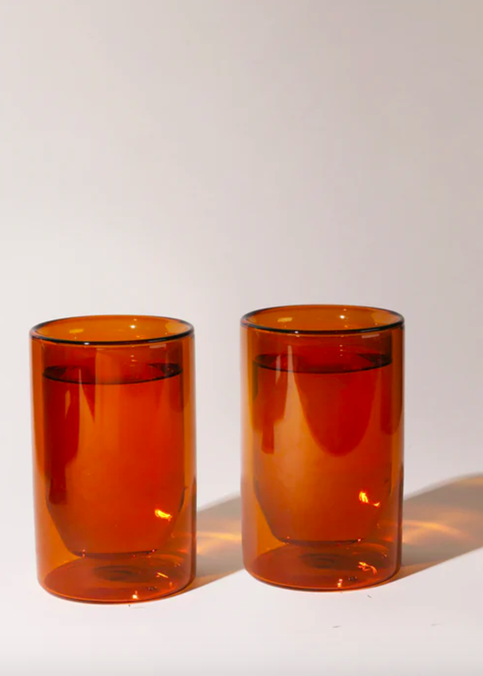 YIELD Double Wall Glasses Amber (set of two)