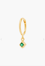 Wildthings Collectables Peacock diamond hoop gold plated