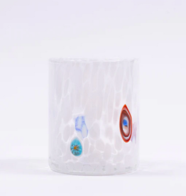 Casa Celva Straight Murano Tumbler White Glass