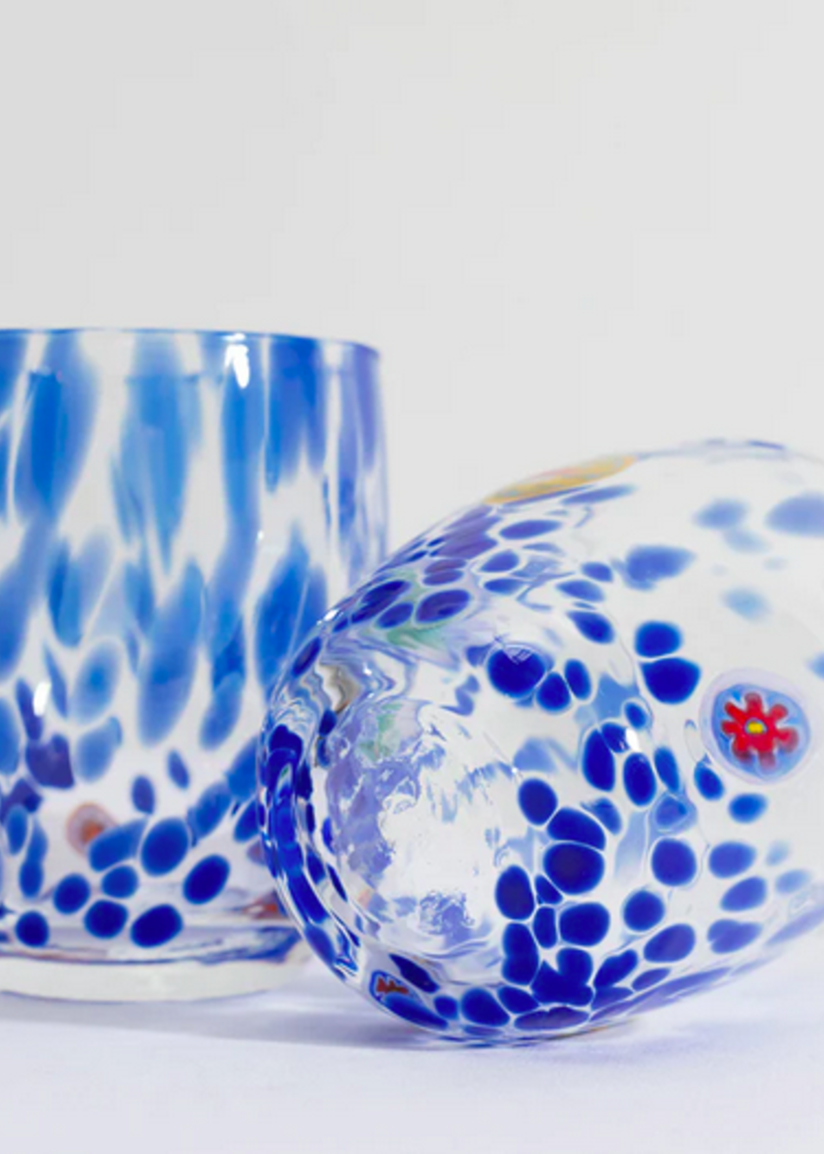 Casa Celva Round Murano Tumbler Blue glass