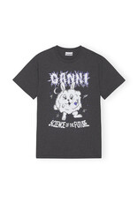 GANNI GANNI Melange Light Purple Bunny Relaxed T-shirt Phantom GANNI GANNI Melange Light Purple Bunny Relaxed T-shirt Phantom