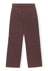 GANNI GANNI Overdyed Bleach Denim Izey Shaved Chocolate GANNI GANNI Overdyed Bleach Denim Izey Shaved Chocolate