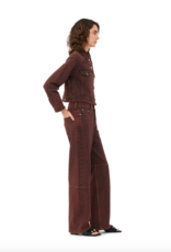 GANNI GANNI Overdyed Bleach Denim Izey Shaved Chocolate GANNI GANNI Overdyed Bleach Denim Izey Shaved Chocolate