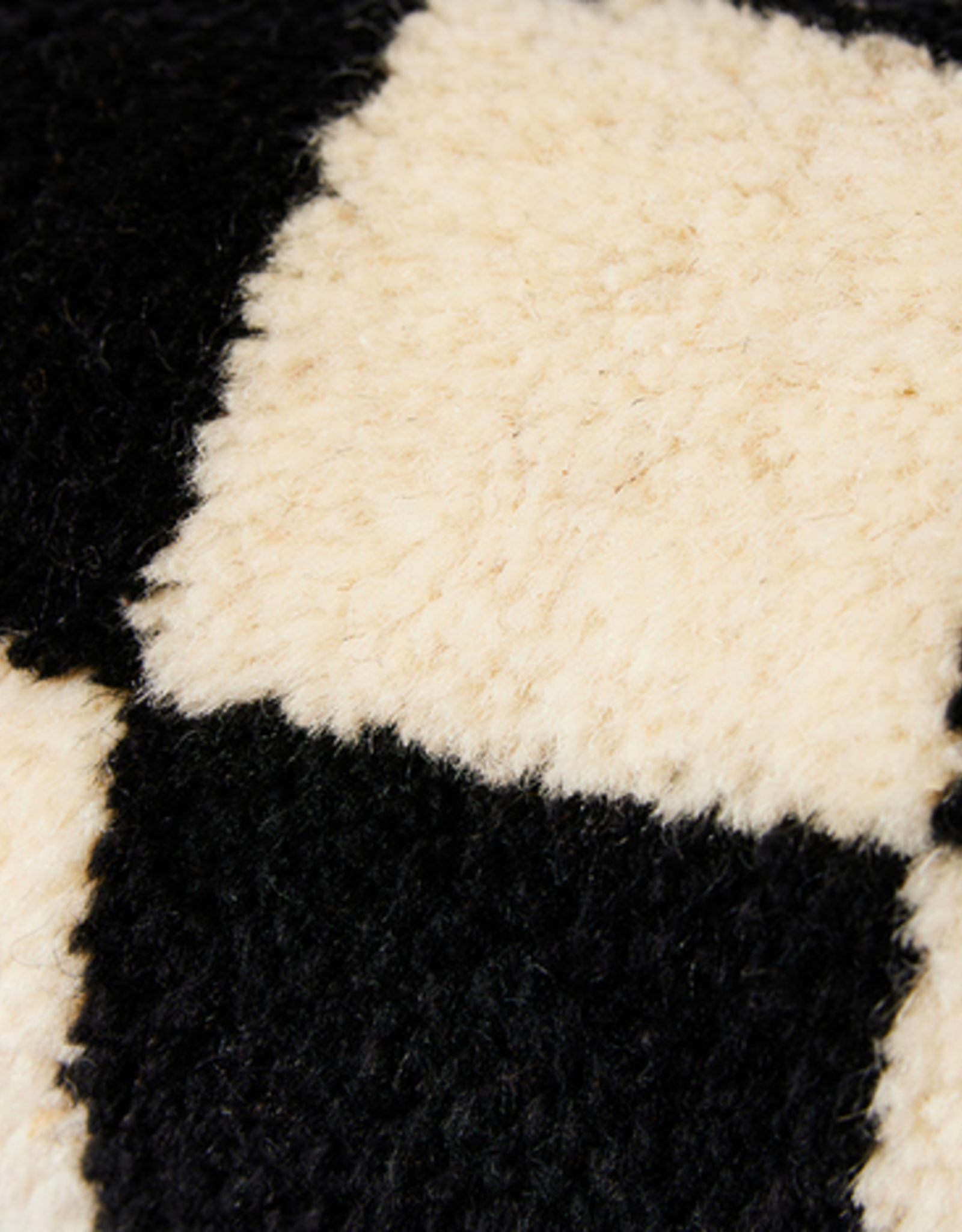 HK Living HK Living woolen bolster cushion black and whitee statement