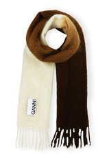 GANNI GANNI Egret Mohair Gradient Scarf GANNI GANNI Egret Mohair Gradient Scarf
