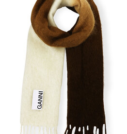 GANNI GANNI Egret Mohair Gradient Scarf GANNI GANNI Egret Mohair Gradient Scarf