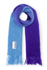 GANNI GANNI Mohair Gradient Scarf Silver lake blue GANNI GANNI Mohair Gradient Scarf Silver lake blue