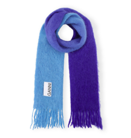 GANNI GANNI Mohair Gradient Scarf Silver lake blue GANNI GANNI Mohair Gradient Scarf Silver lake blue