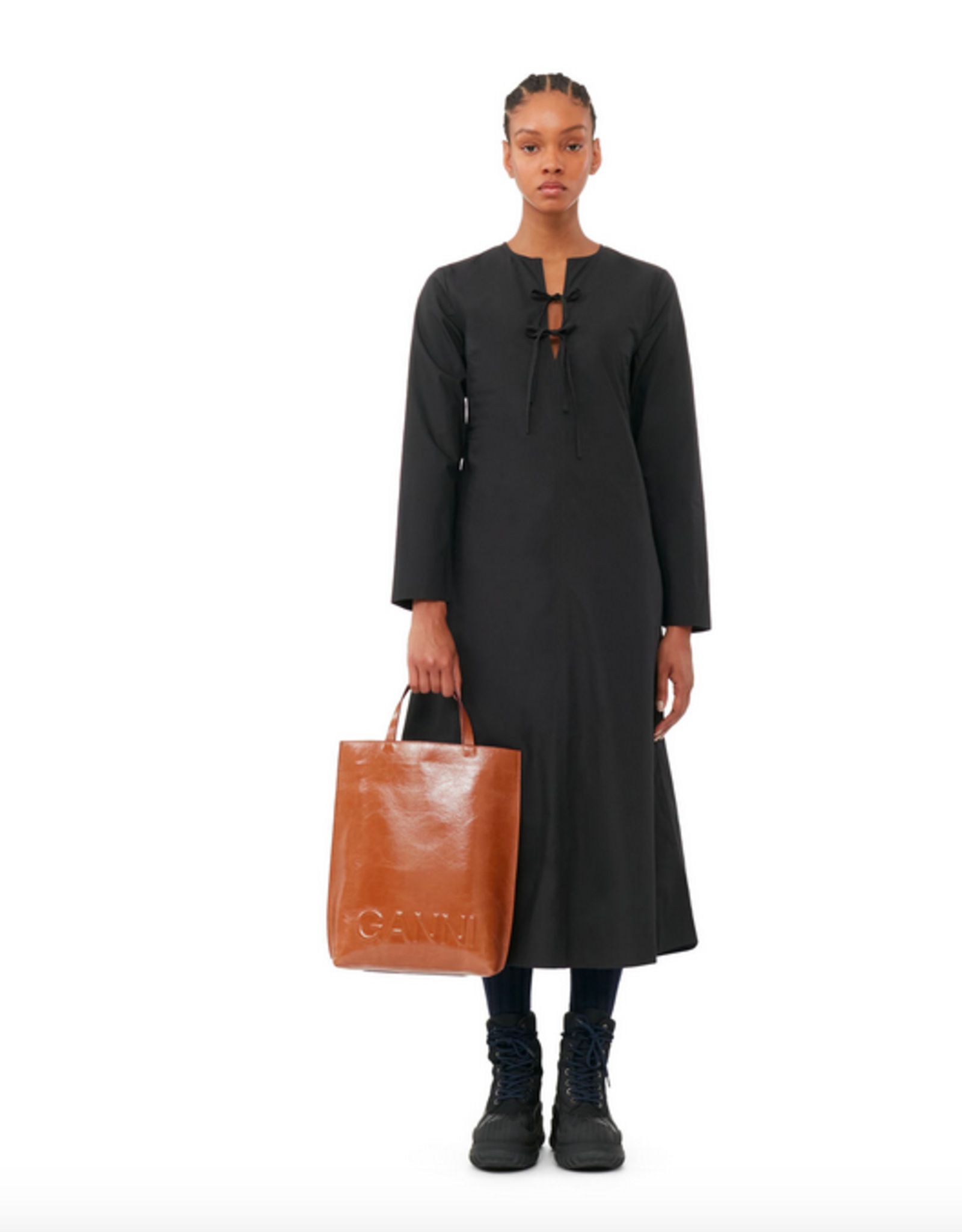 GANNI GANNI Banner Medium Tote Bag Brown