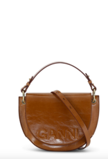 GANNI GANNI Banner Saddle bag brown GANNI GANNI Banner Saddle bag brown