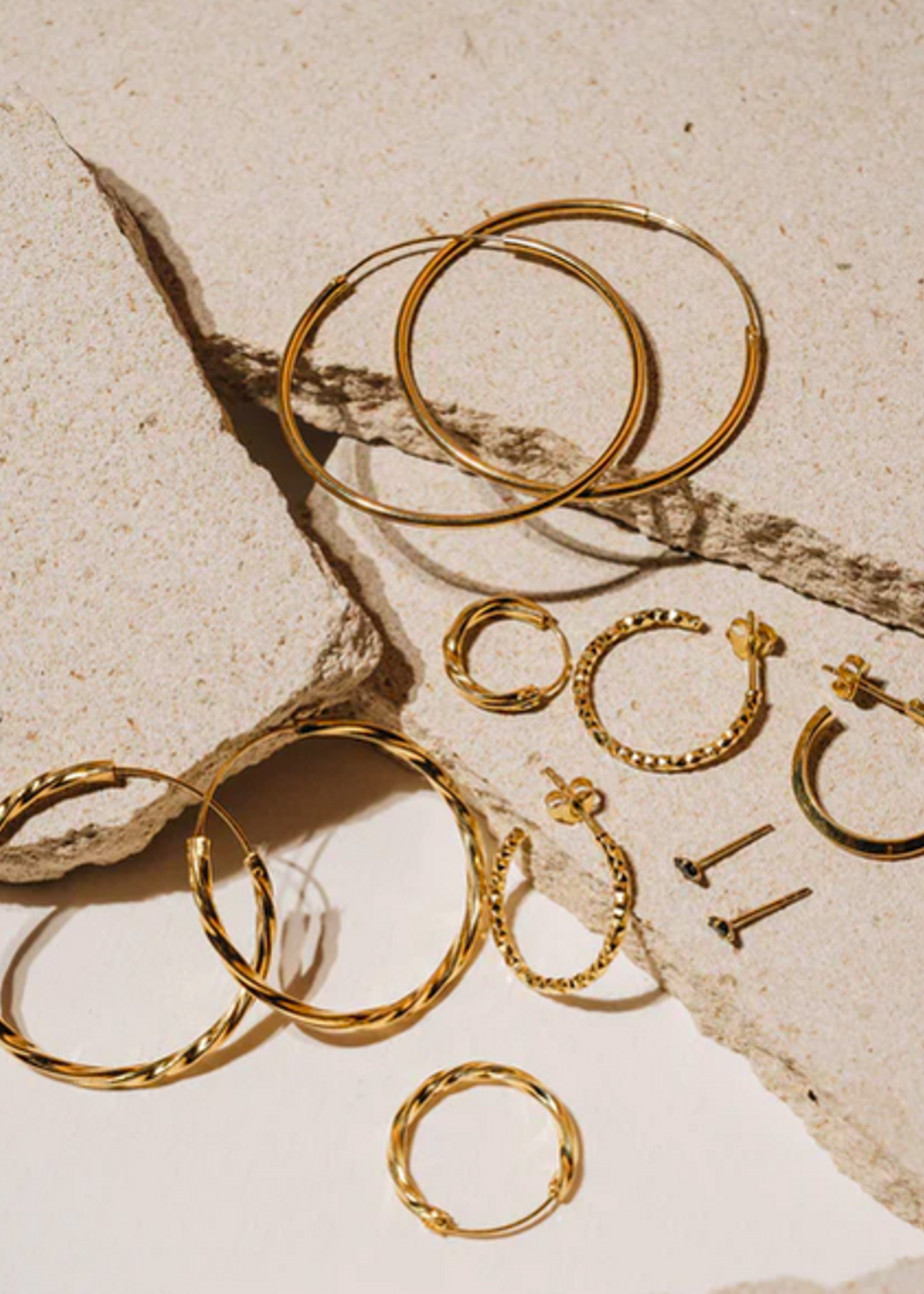 Flawed Holly Hoops silver goldplated earrings