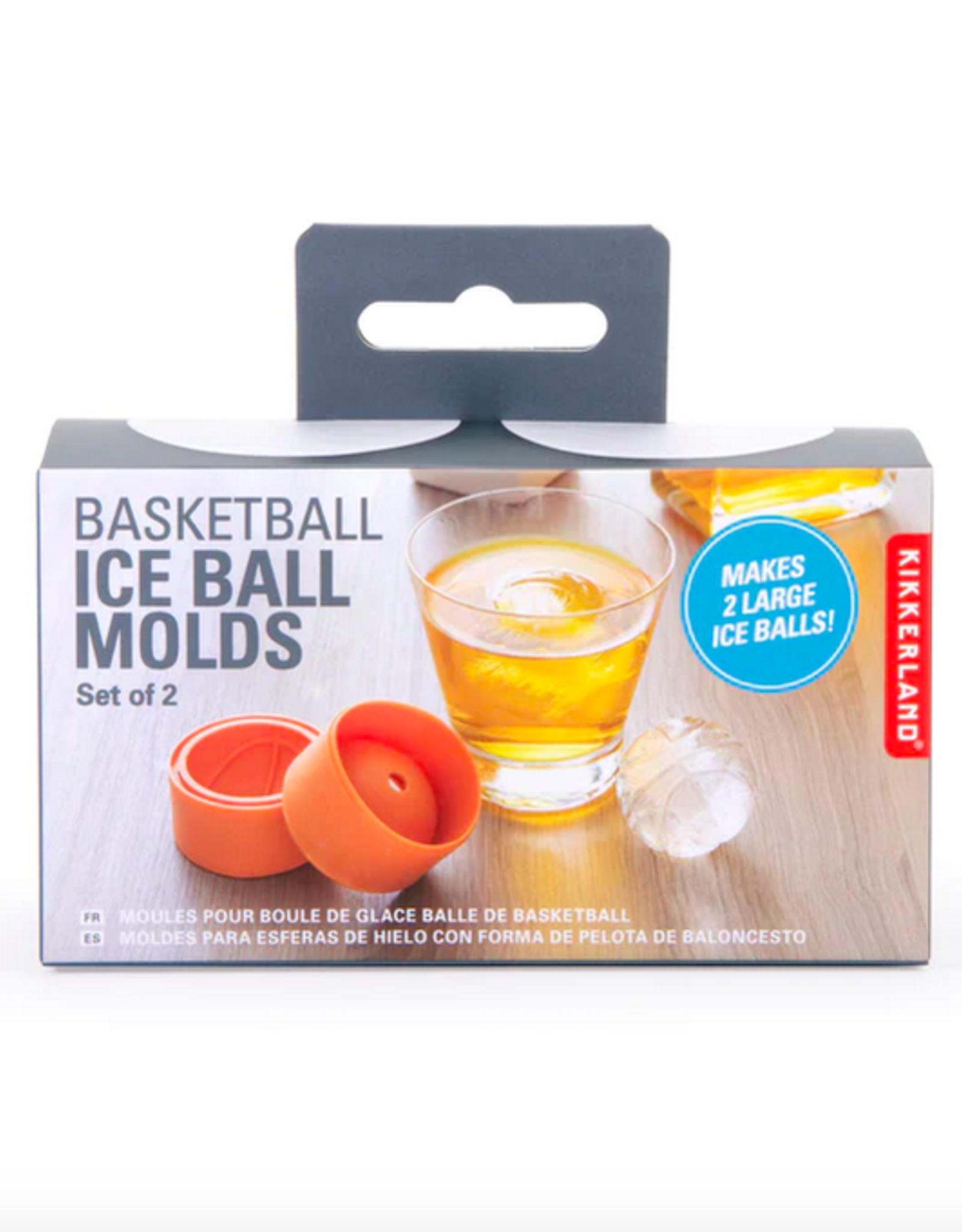 Kikkerland Basketball Ice ball molds