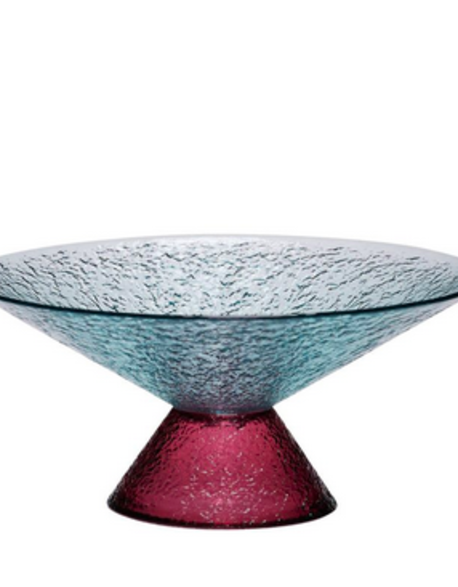 Hübsch Hubsch Bonbon Glass Bowl Large Blue/Red