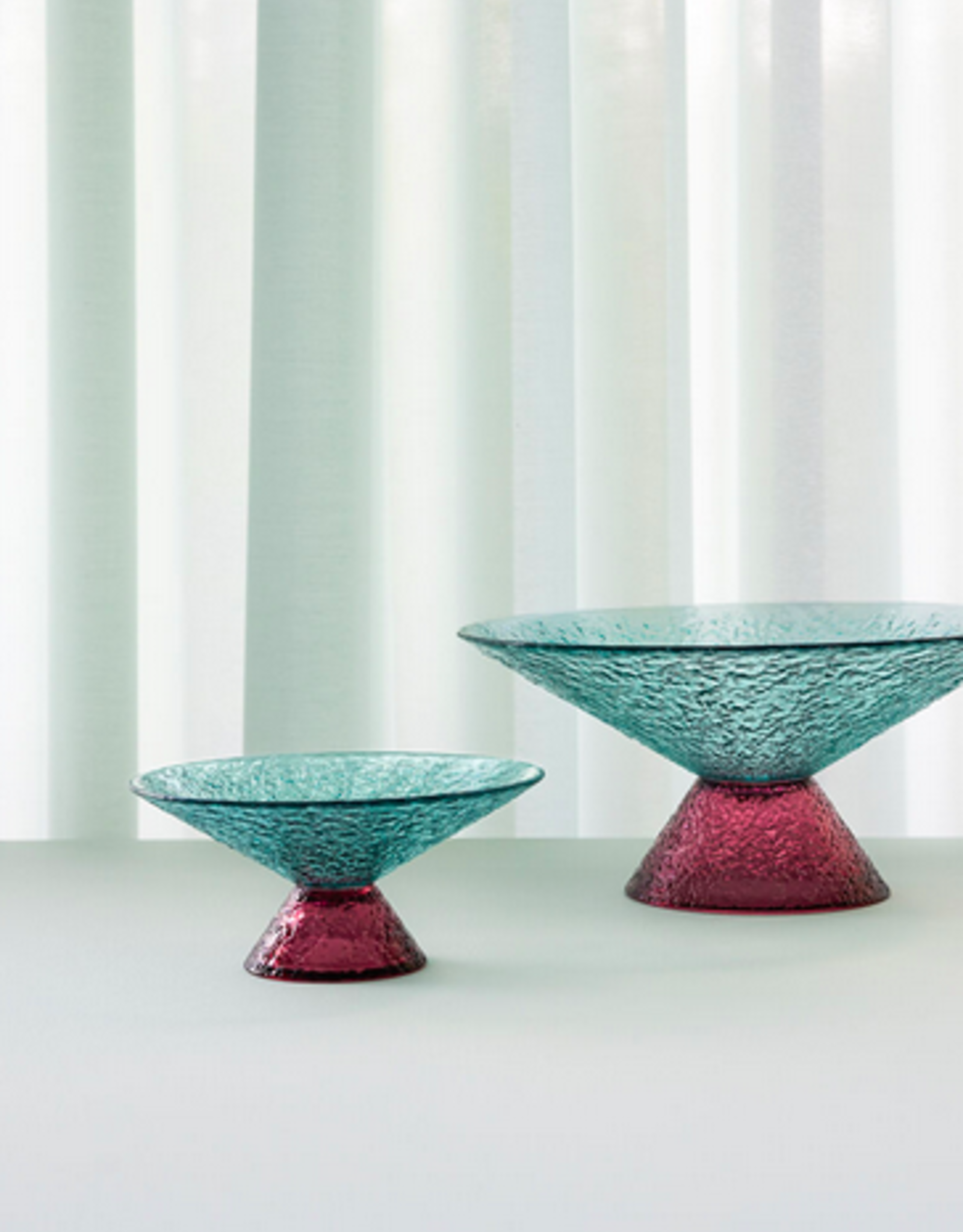 Hübsch Hubsch Bonbon Glass Bowl Large Blue/Red