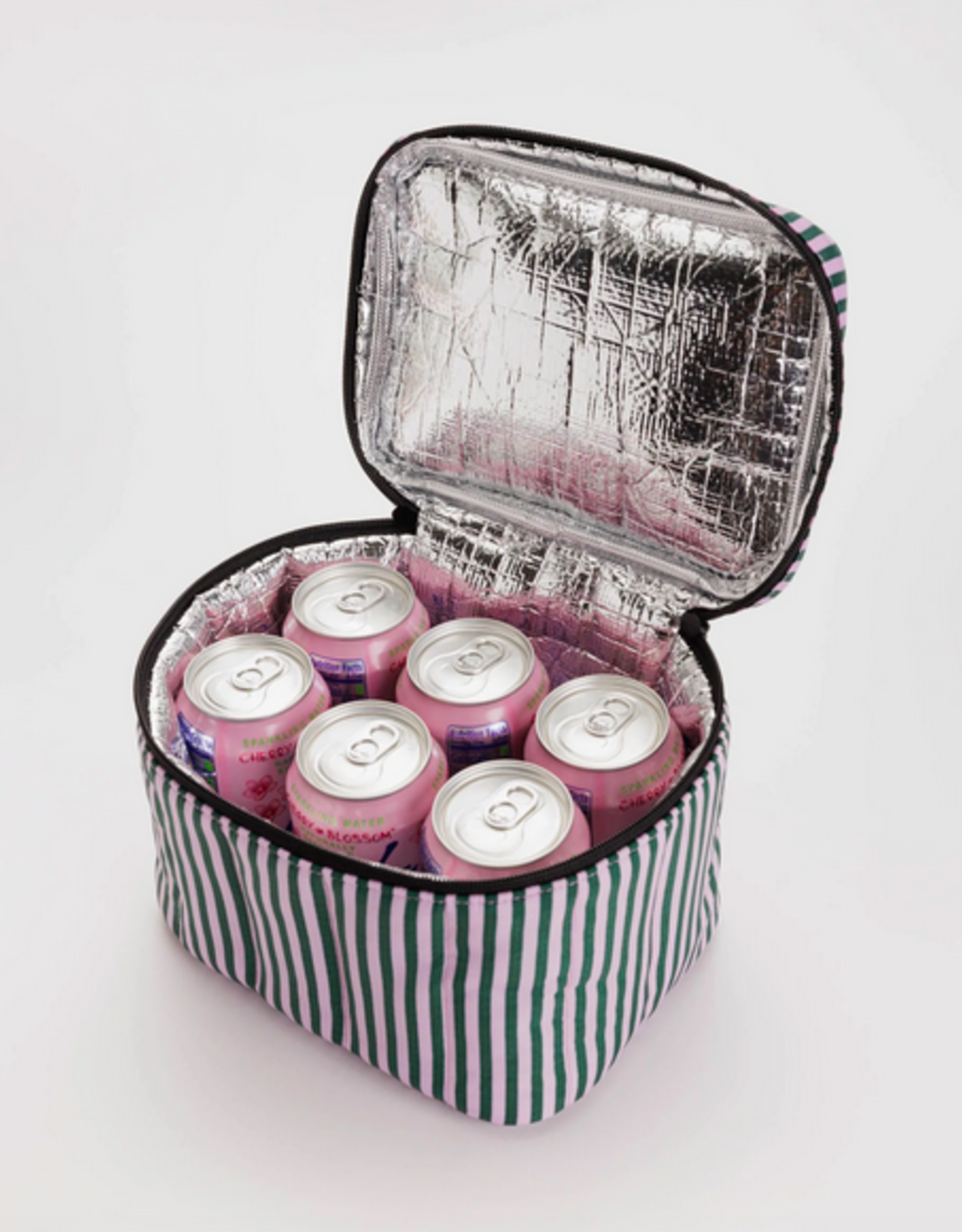 Baggu Baggu Puffy Lunch Bag - Lilac Candy Stripe