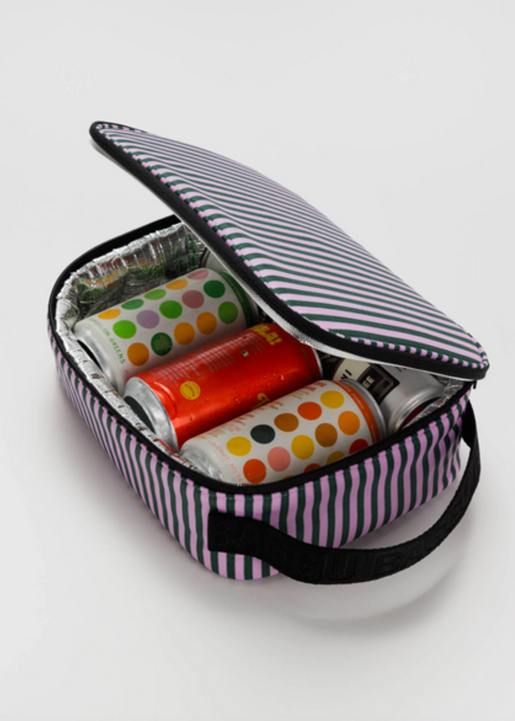 Baggu OK Baggu Puffy Lunch Box  - Lilac Candy Stripe