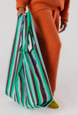 Baggu Baggu Big Baggu - Mint 90's Stripe Baggu Baggu Big Baggu - Mint 90's Stripe