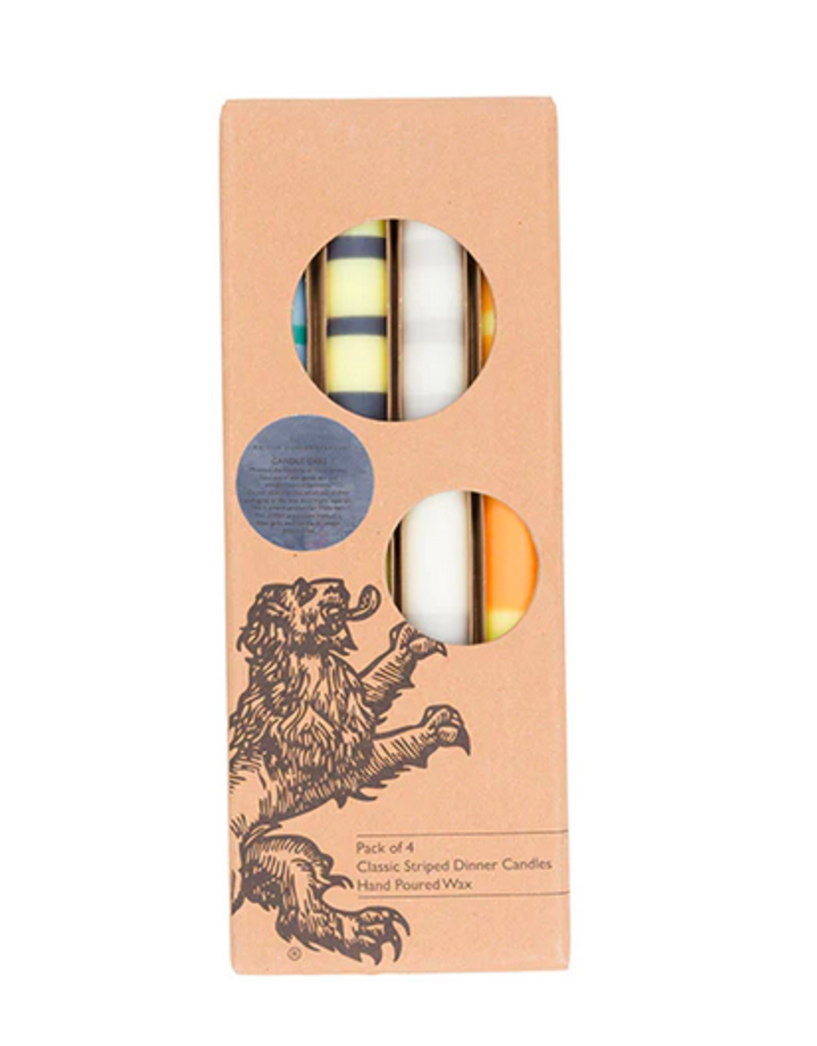 British Colour Standard Dinner Candles (set of 4)