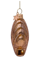 Vondels Ornament glass shiny gold shell H7.5cm Vondels Ornament glass shiny gold shell H7.5cm