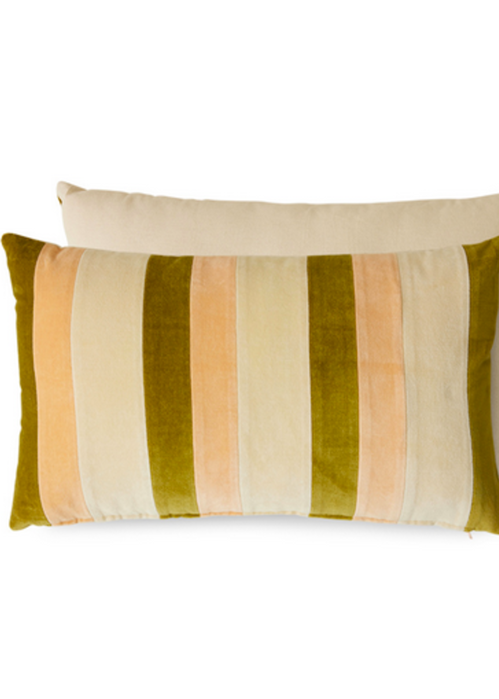 HK Living Striped velvet cushion Fields (60x35cm)