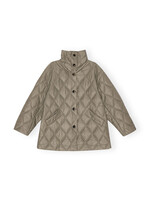 GANNI Ganni Brown Shiny Quilt Jacket