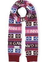 GANNI Ganni Graphic Wool Scarf