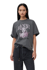 GANNI OK GANNI Grey Future Relaxed Lamb T-shirt