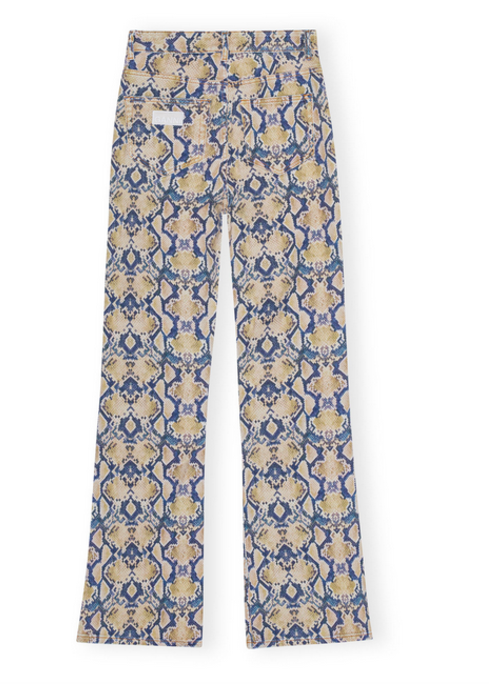 GANNI GANNI Snake Printed Iry Jeans Safari