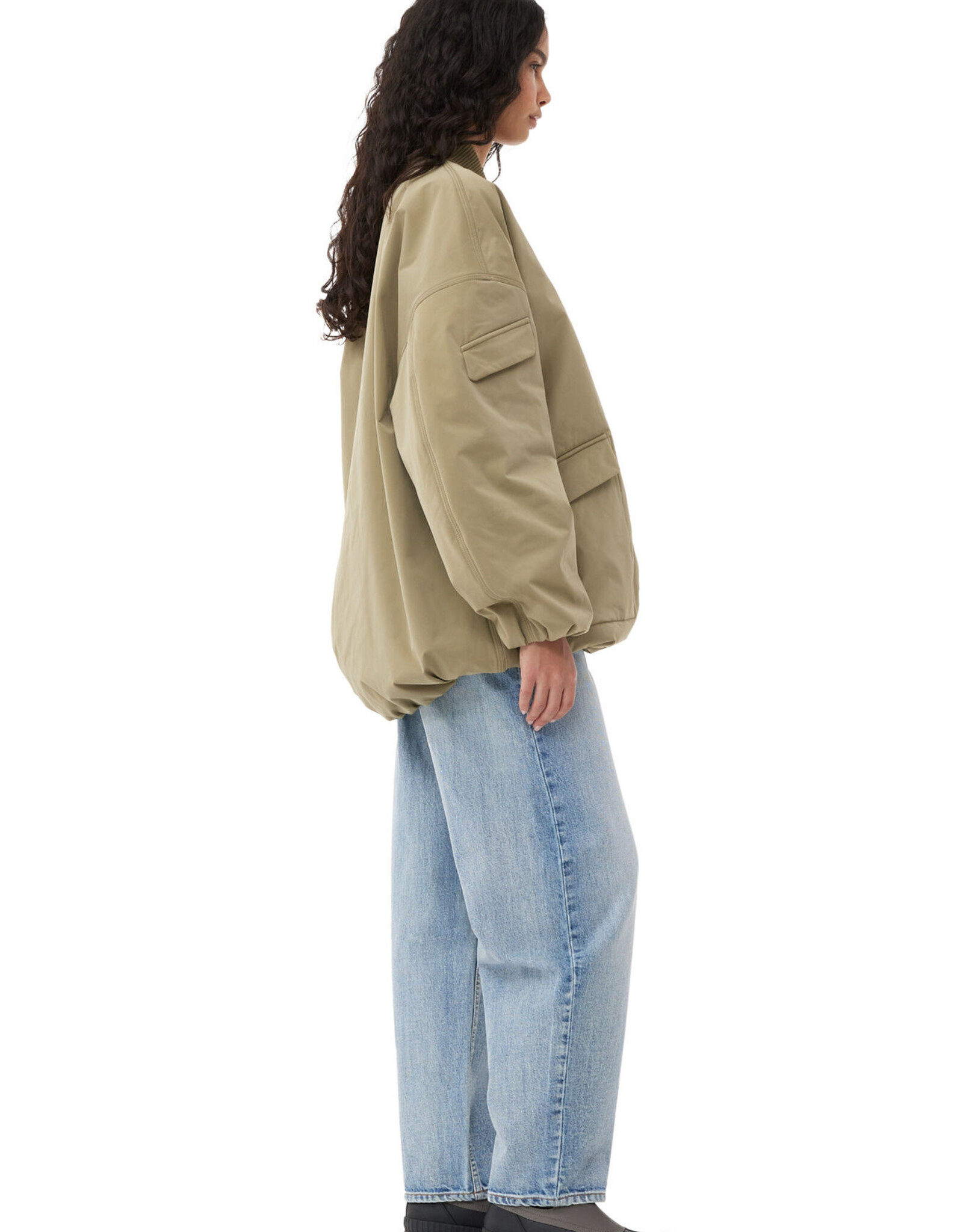 GANNI OK Ganni Light Twill Oversized Bomber Jacket S/M
