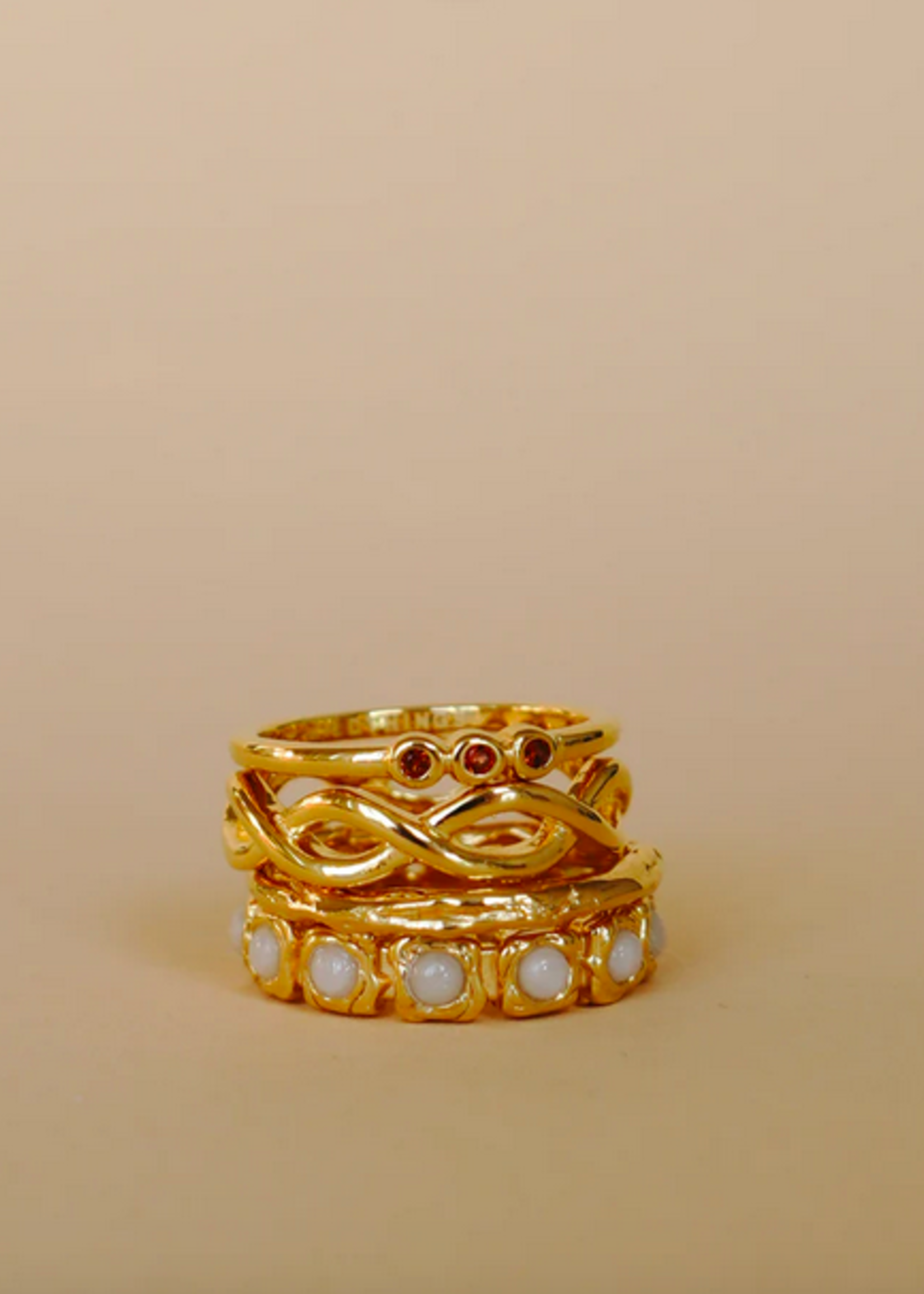Wildthings Collectables Waves ring gold plated (size 51)