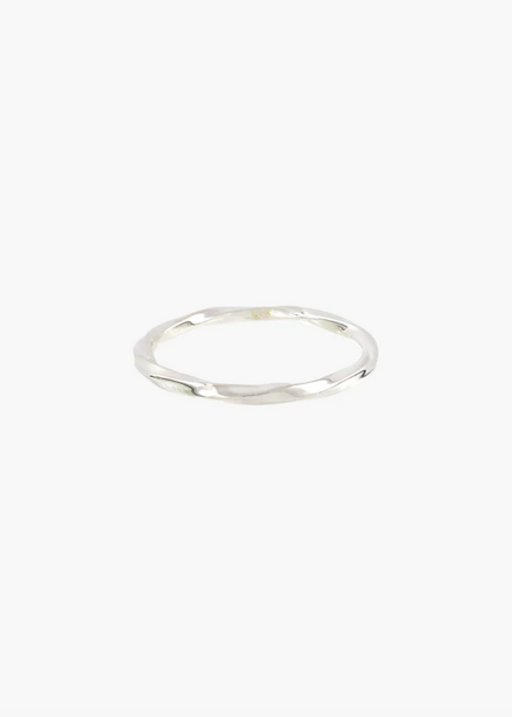 Wildthings Collectables Hammered stacking ring silver (size 53)