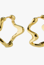 pilgrim Moon Hoops gold-plated earrings