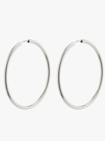 pilgrim April medium-size hoops earrings silver-plated