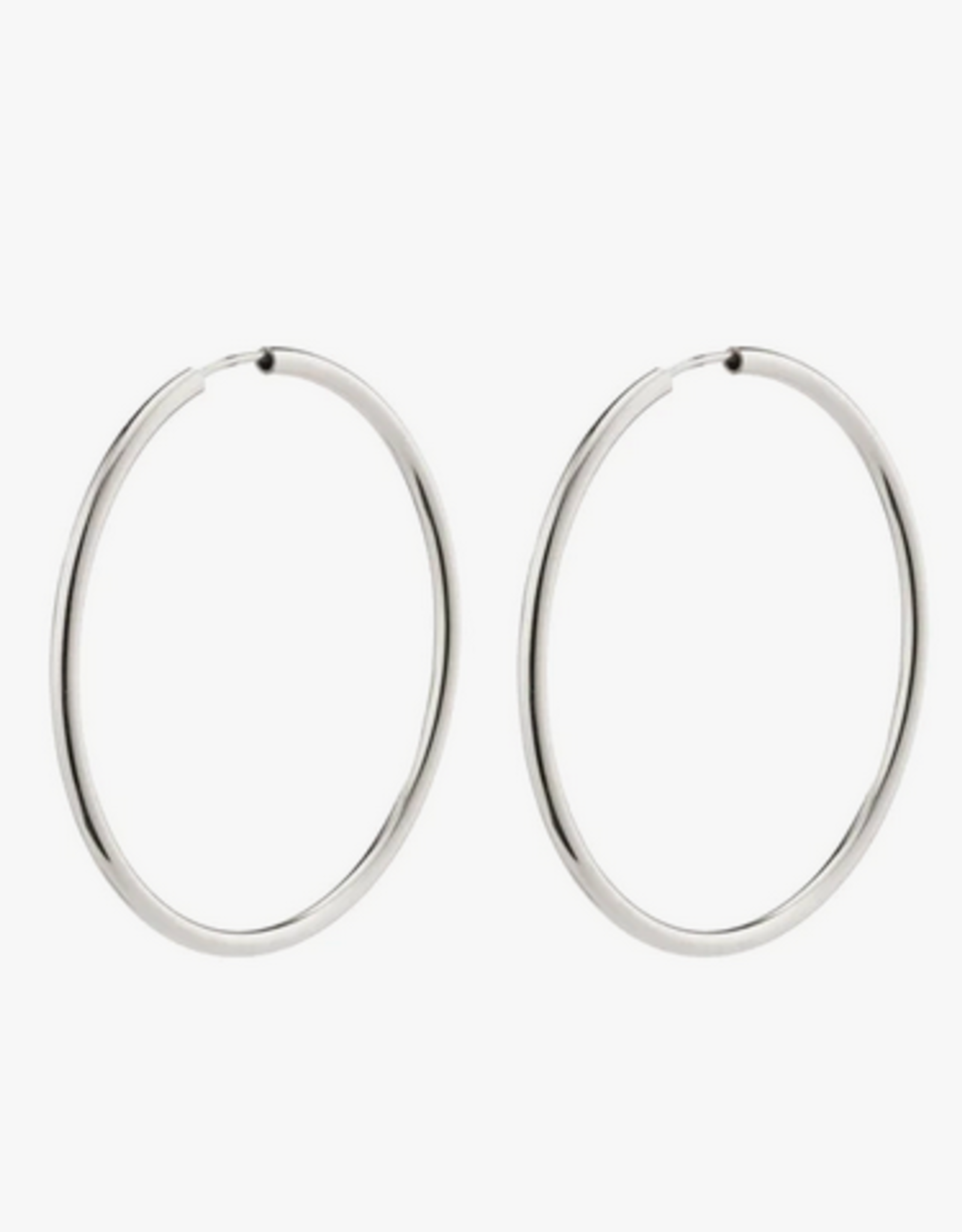 pilgrim April medium-size hoops earrings silver-plated