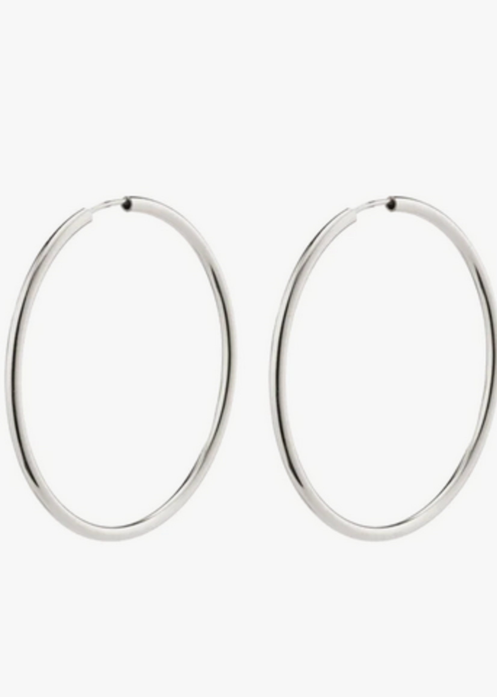 pilgrim April medium-size hoops earrings silver-plated