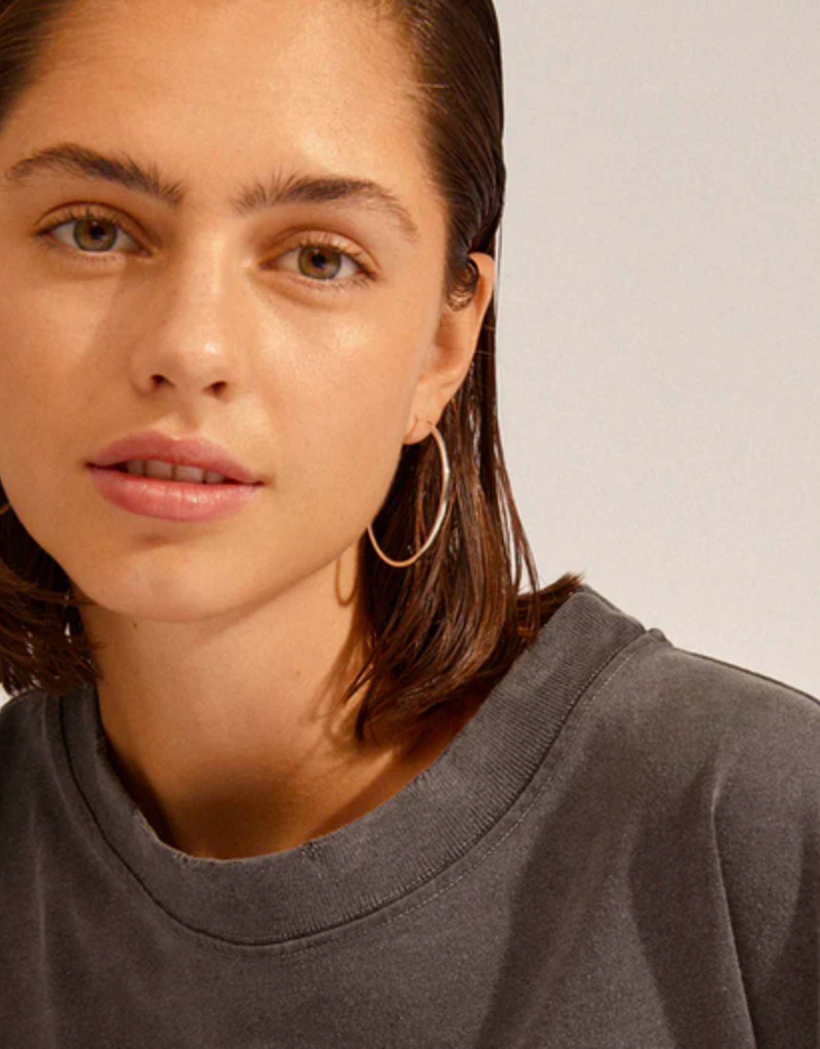 pilgrim April medium-size hoops earrings silver-plated