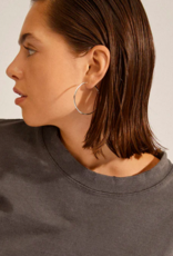 pilgrim April medium-size hoops earrings silver-plated